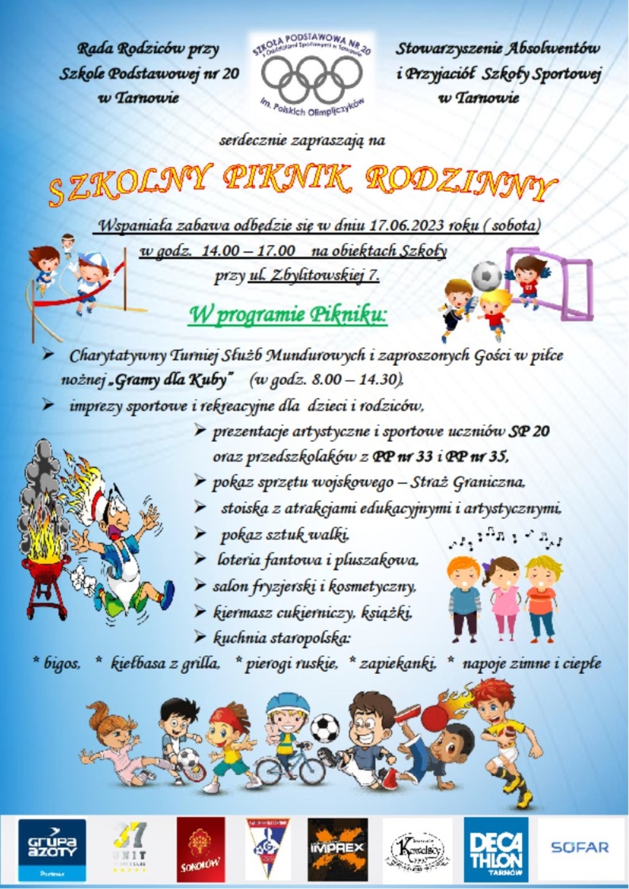 Plakat Szkolnego Pikniku Rodzinnego